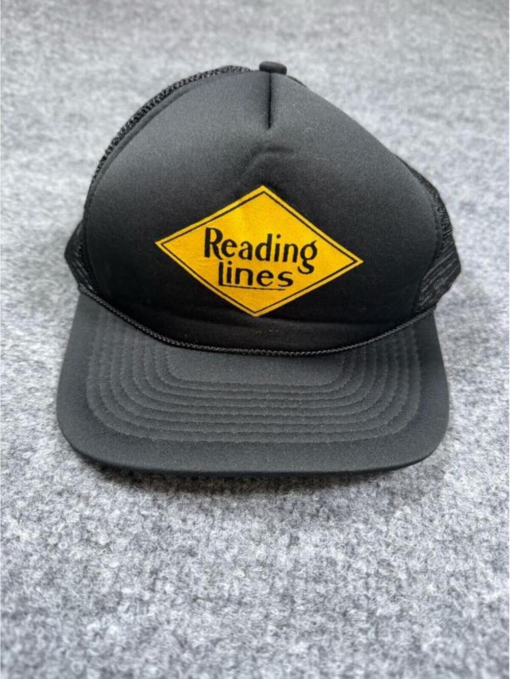 Reading Lines Black Mesh Trucker Hat